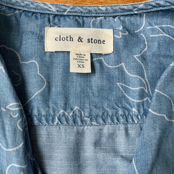 Anthropologie Cloth & Stone Soft Blue Romper - Picture 5 of 5